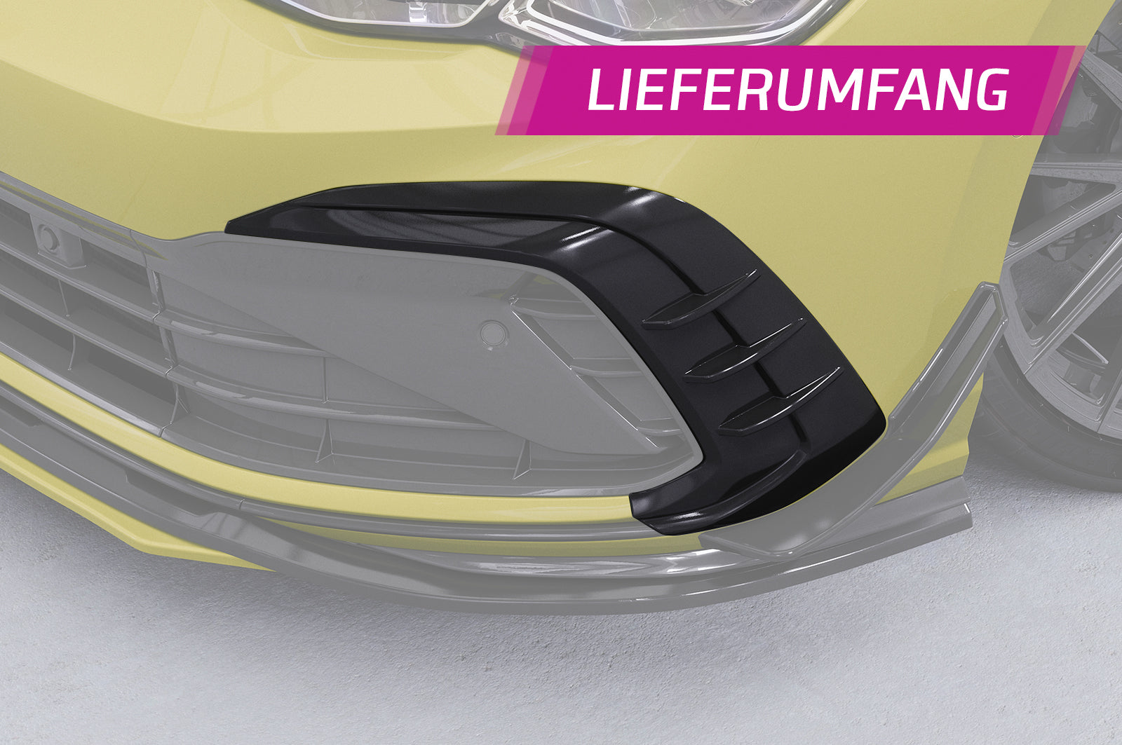 CSR Air Intake Blenden | Airintakes mit ABE für VW Golf 8 GTI, GTD, GTE, R-Line AI035-L Lackierung erforderlich