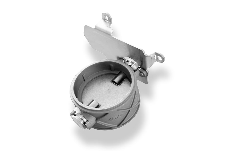 FoxABGASKLAPPE AR2 CERAMIC "ELEKTRISCH" 63mm - S1 zum einschweißen - Adaptierung S1 (für Stellmotor der Firma Küster)
