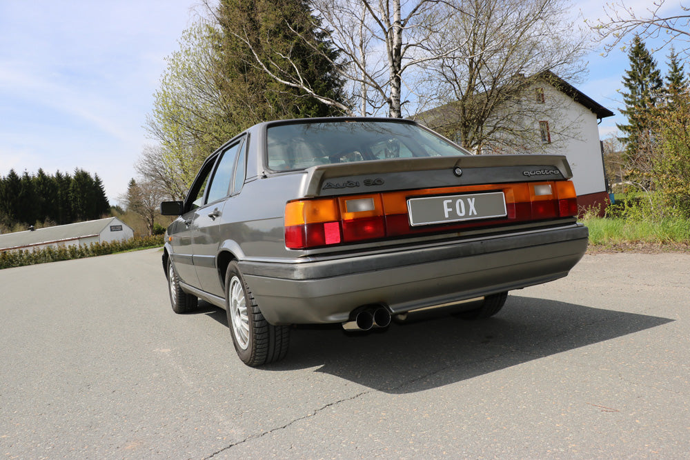 Fox passend fürAudi 80/90 Typ 85 quattro Facelift Endschalldämpfer - 2x76 Typ 10