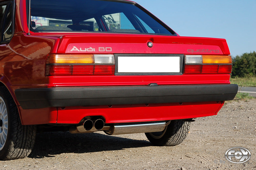 Fox passend für Audi 80/90 Typ 85 quattro Facelift Endschalldämpfer - 2x76 Typ 14