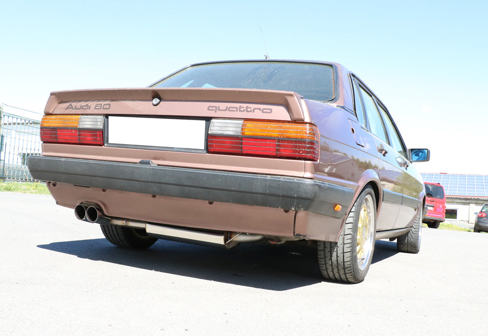 Fox passend fürAudi 80/90 Typ 85 quattro Vorfacelift Endschalldämpfer - 2x76 Typ 14