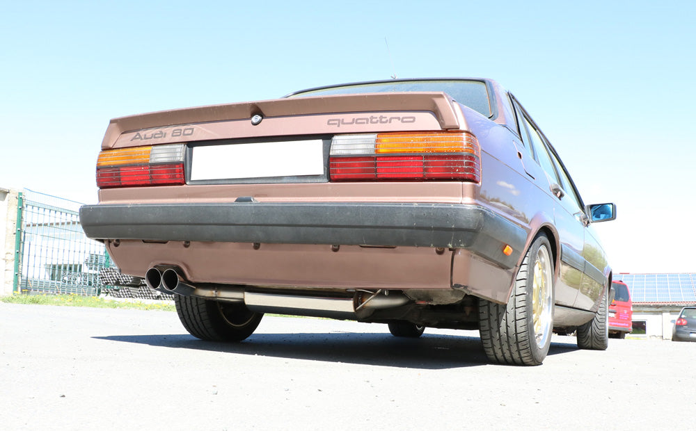 Fox passend fürAudi 80/90 Typ 85 quattro Vorfacelift Endschalldämpfer - 2x76 Typ 14