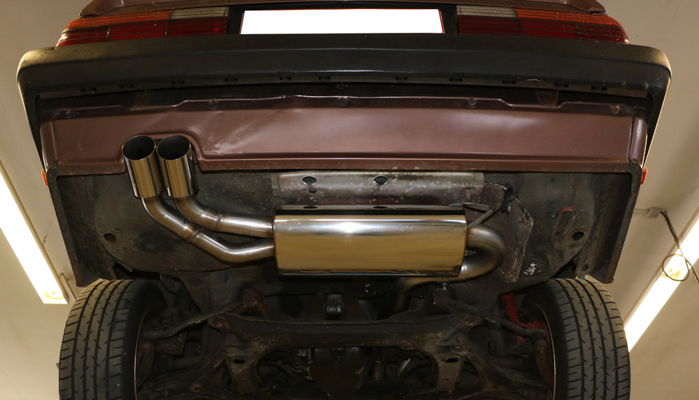 Fox passend fürAudi 80/90 Typ 85 quattro Vorfacelift Endschalldämpfer - 2x76 Typ 14