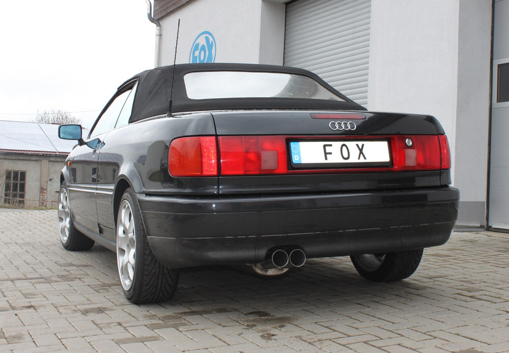 Fox passend fürAudi 80/90 - Typ 89, B3 Limousine/ Coupe/ 80 B4 - Cabrio Endschalldämpfer - 2x76 Typ 10