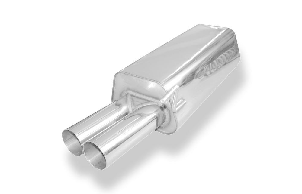 Fox passend fürAudi 80 Typ B4 Limousine & Avant Endschalldämpfer Ø63,5mm - 2x76 Typ 10