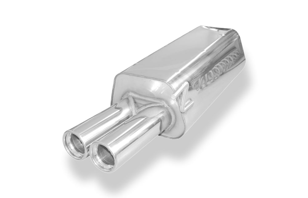Fox passend für Audi 80 Typ B4 Limousine & Avant Endschalldämpfer Ø63,5mm - 2x76 Typ 13