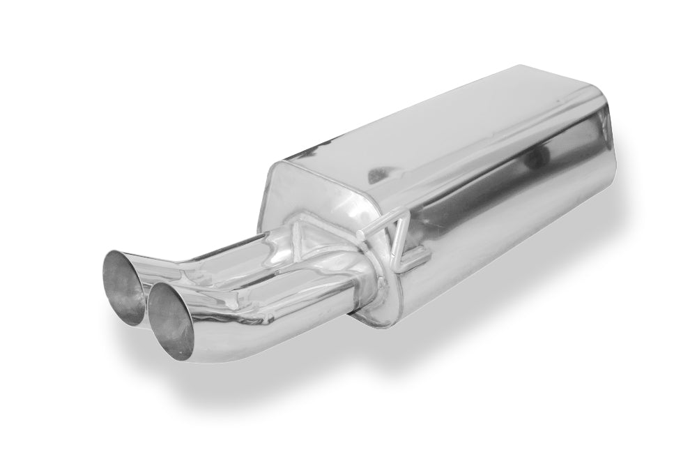 Fox passend für Audi 80 Typ B4 Limousine & Avant Endschalldämpfer Ø63,5mm - 2x76 Typ 18