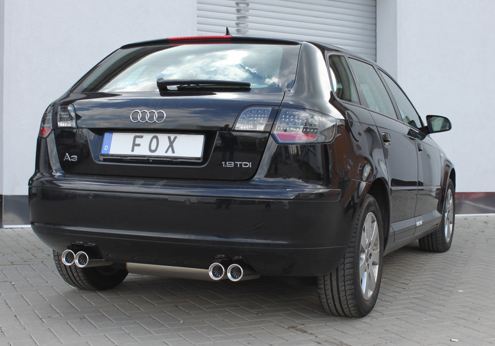 Fox passend fürAudi A3 - 8P Sportback Endschalldämpfer Ausgang rechts/links - 2x76 Typ 13 rechts/links