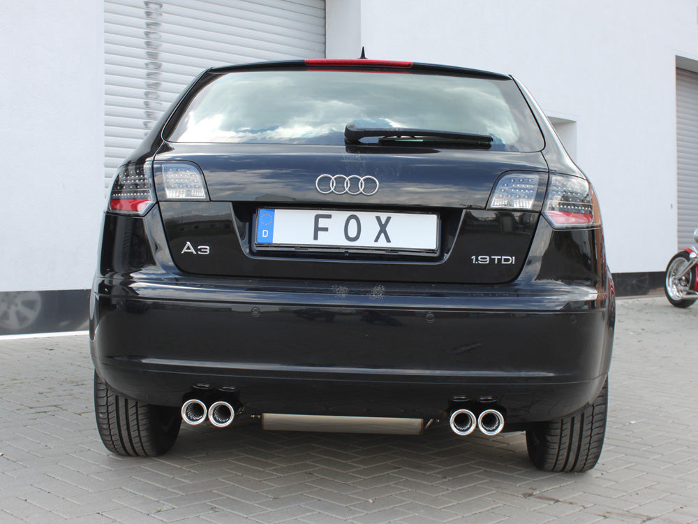 Fox passend fürAudi A3 - 8P Sportback Endschalldämpfer Ausgang rechts/links - 2x76 Typ 13 rechts/links