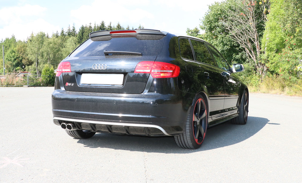 Fox passend fürAudi RS3 Typ 8P quattro - Sportback Endschalldämpfer Ø70mm mit Abgasklappe - 2x90 Typ 16