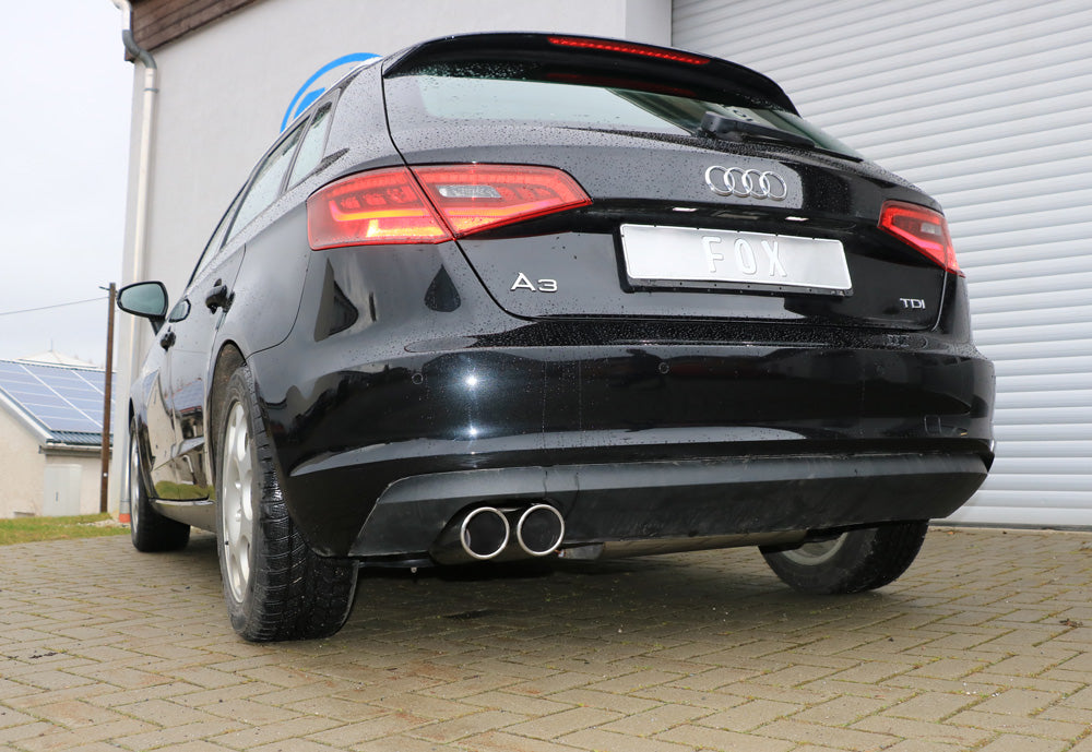 Fox passend fürAudi A3 - 8V Sportback Endschalldämpfer einseitig - 2x90 Typ 16