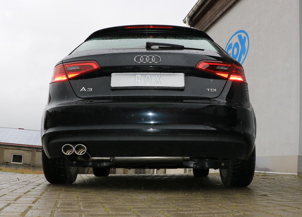 Fox passend fürAudi A3 - 8V Sportback Endschalldämpfer einseitig - 2x88x74 Typ 32