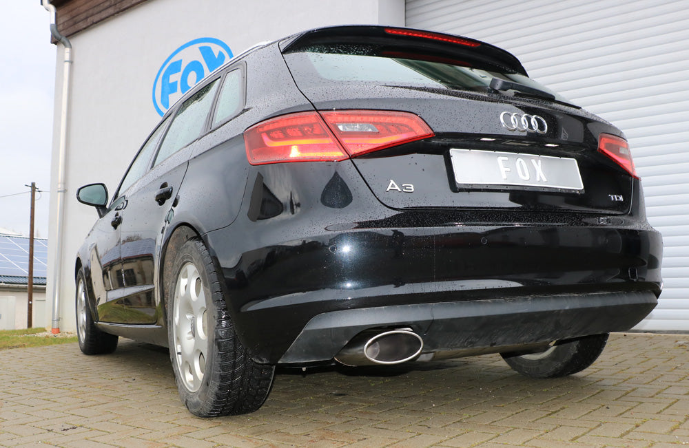 Fox passend fürAudi A3 - 8V Sportback Endschalldämpfer einseitig - 160x90 Typ 38