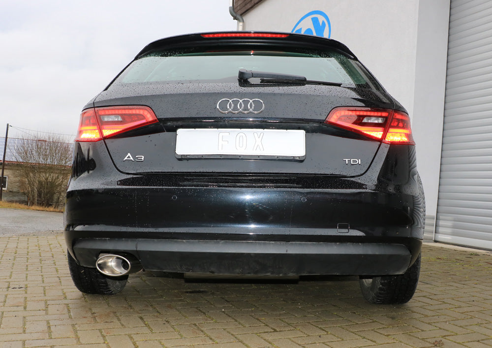 Fox passend für Audi A3 - 8V Sportback Endschalldämpfer einseitig - 160x90 Typ 38