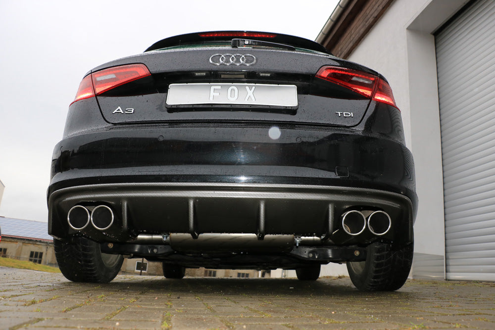 Fox passend fürAudi A3 - 8V Sportback Endschalldämpfer Ausgang rechts/links - 2x90 Typ 16 rechts/links