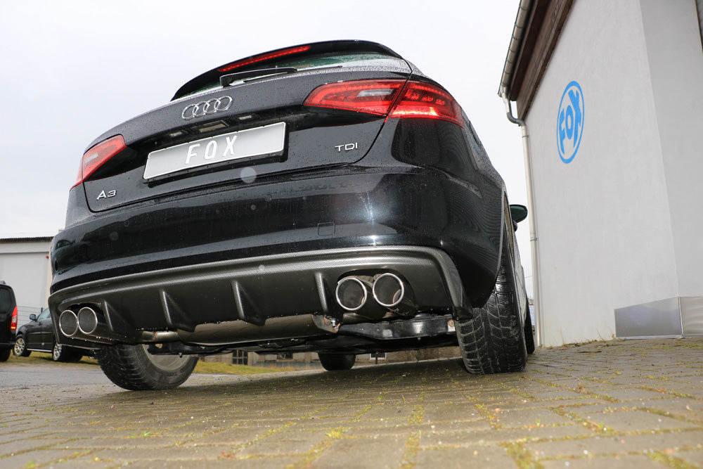 Fox passend fürAudi A3 - 8V Sportback Endschalldämpfer Ausgang rechts/links - 2x90 Typ 16 rechts/links