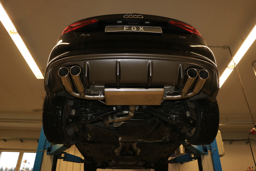 Fox passend fürAudi A3 - 8V Sportback Endschalldämpfer Ausgang rechts/links - 2x90 Typ 16 rechts/links