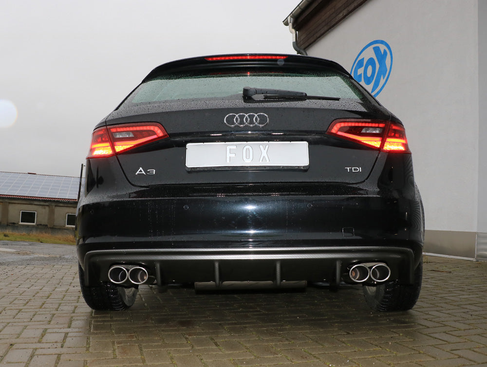Fox passend fürAudi A3 - 8V Sportback Endschalldämpfer Ausgang rechts/links - 2x88x74 Typ 32 rechts/links