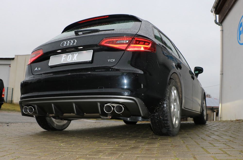 Fox passend fürAudi A3 - 8V Sportback Endschalldämpfer Ausgang rechts/links - 2x88x74 Typ 32 rechts/links