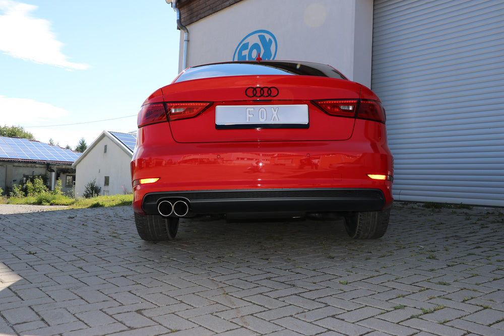 Fox passend für Audi A3 - 8V Limousine "mit S-Line" Endschalldämpfer - 2x80 Typ 16