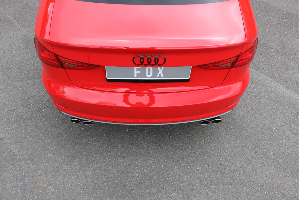 Fox passend fürAudi A3 - 8V Limousine "mit S-Line oder S3 Stoßstange" Endschalldämpfer quer Ausgang rechts/links - 2x80 Typ 16 rechts/links