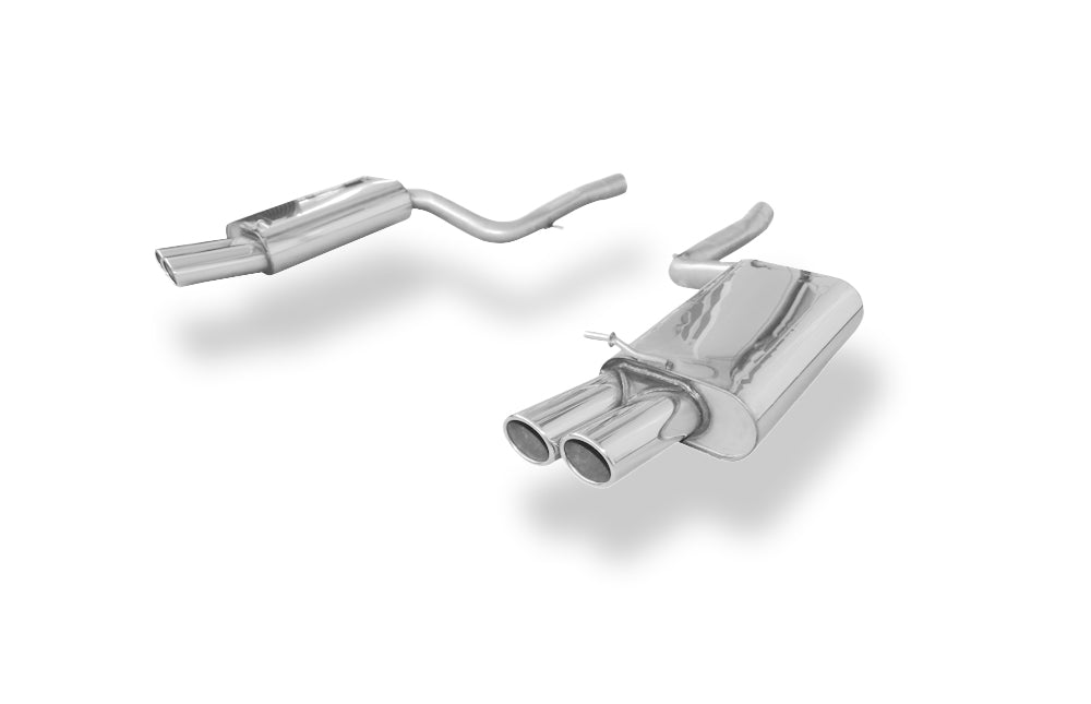 Fox passend fürAudi A4 Typ B7 quattro Endschalldämpfer rechts/links Ø63,5mm für 4-Rohr - 2x88x74 Typ 32