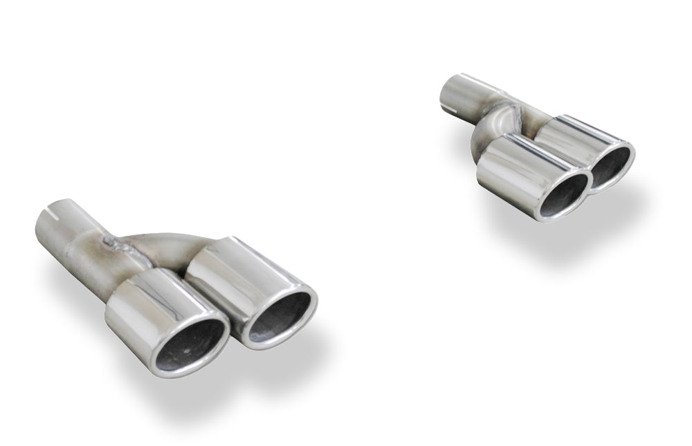 Fox passend fürAudi A4 B7 - 2,0l TFSI Endrohrpaar zum Aufstecken i57mm - 2x88x74 Typ 32 rechts/links