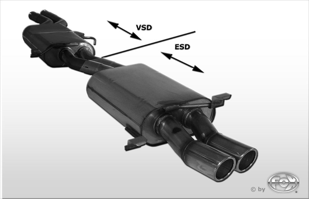 Fox passend fürAudi V8 Typ D11 Endschalldämpfer - 2x70 Typ 16