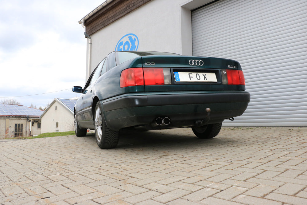 Fox passend fürAudi 100/A6 Typ C3/C4 Frontantrieb Endschalldämpfer - 2x76 Typ 10