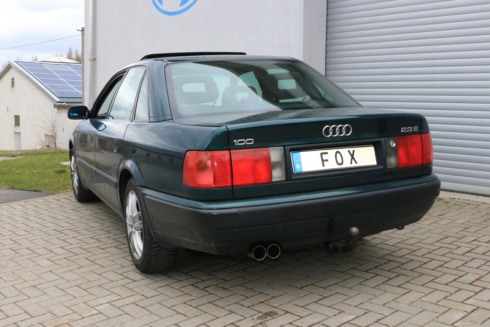 Fox passend fürAudi 100/A6 Typ C3/C4 Frontantrieb Endschalldämpfer - 2x76 Typ 10