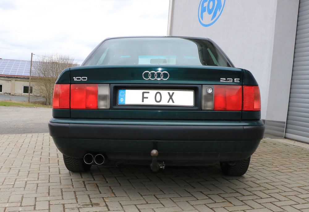 Fox passend fürAudi 100/A6 Typ C3/C4 Frontantrieb Endschalldämpfer - 2x76 Typ 10