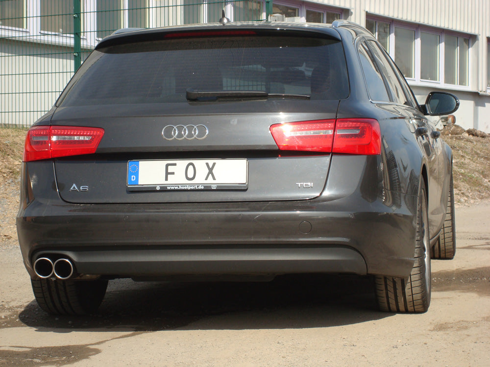 Fox passend für Audi A6 4G - 2,0l TDI Endschalldämpfer einseitig - 2x90 Typ 16