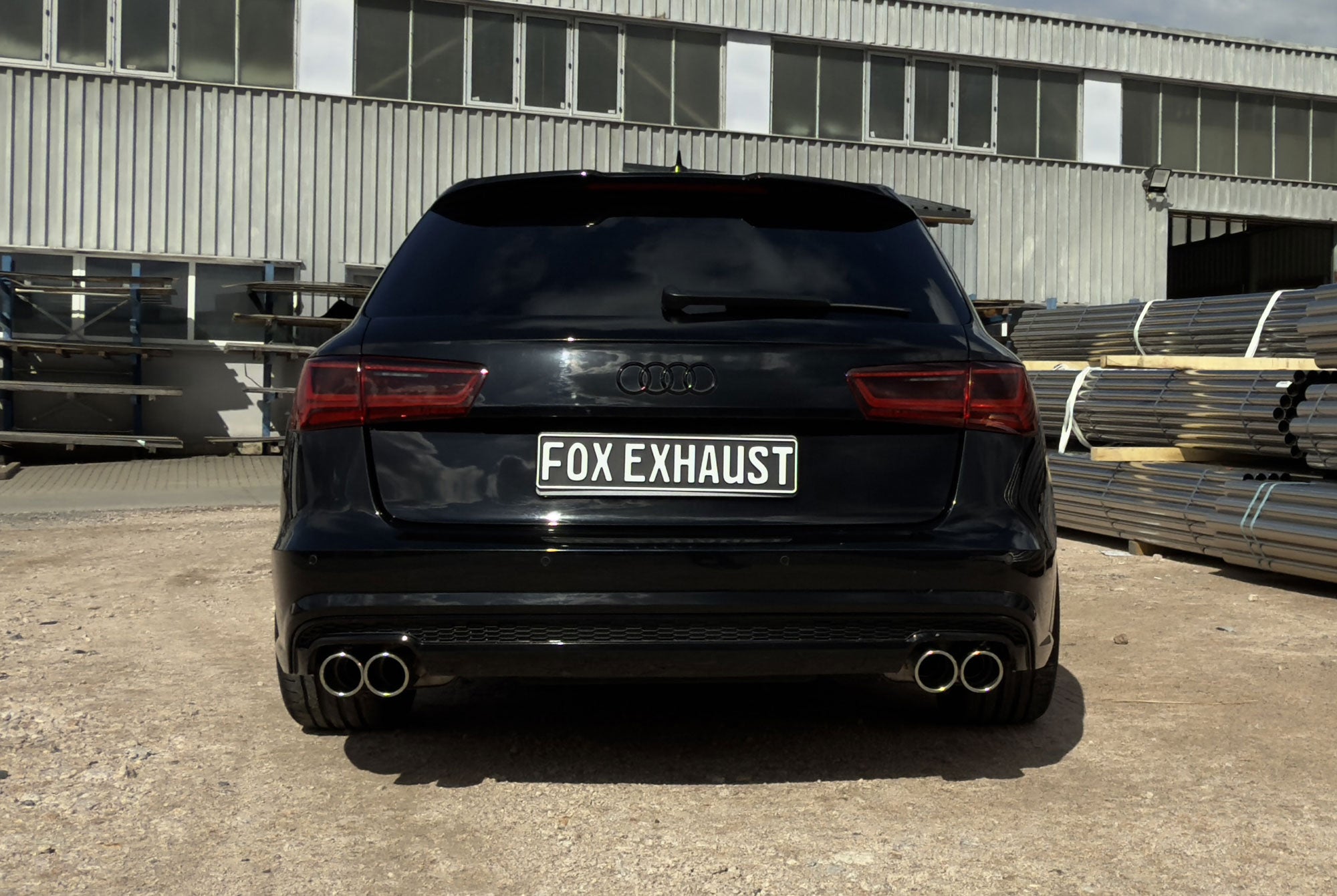 Fox passend für Audi A6 4G Endschalldämpfer rechts/links zweiflutig - 2x90 Typ 16 rechts/links