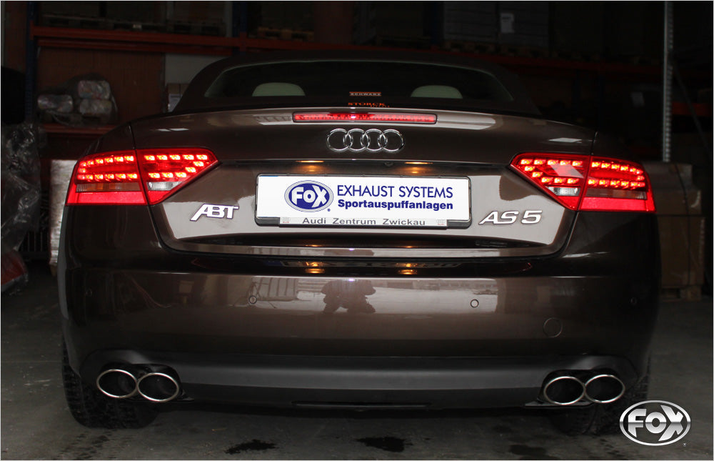 Fox passend für Audi A4/A5 B8 Limousine/Avant/S-Line Frontantrieb & Quattro Endschalldämpfer rechts/links zweiflutig - 2x88x74 Typ 32 rechts/links
