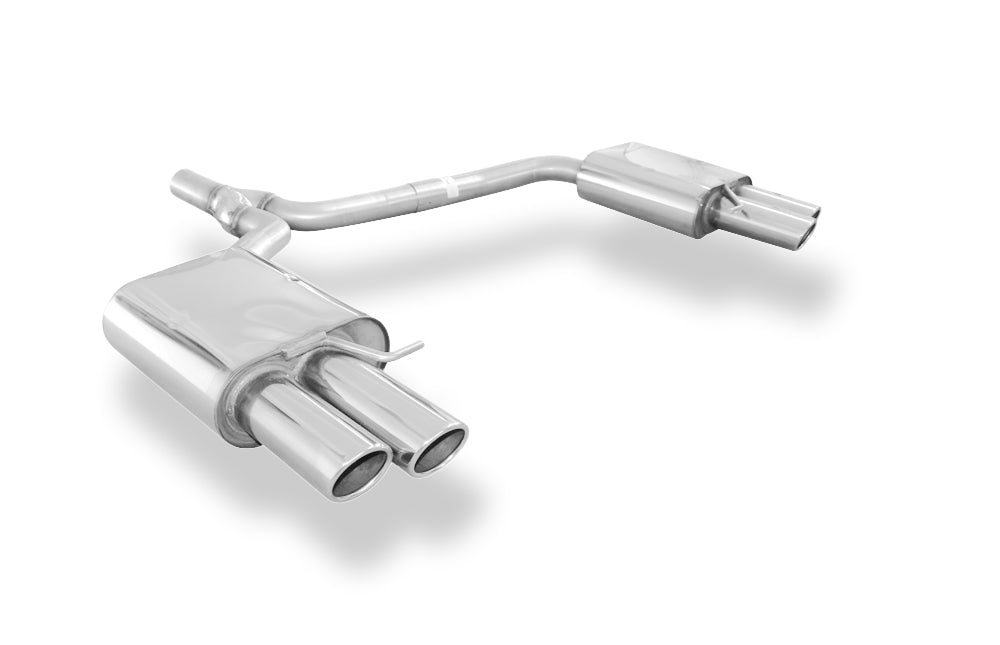Fox passend fürAudi A5 8T Coupe + S-Line Endschalldämpfer rechts/links zweiflutig inkl. Y-Adapterrohr Ø55mm innen - 2x80 Typ 17 rechts/links