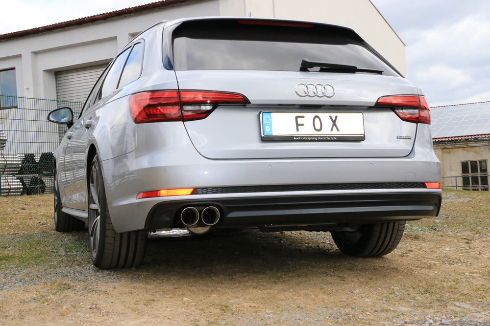 Fox passend für Audi A4 B9 - 3,0l TDI - quattro Endschalldämpfer - 2x80 Typ 25