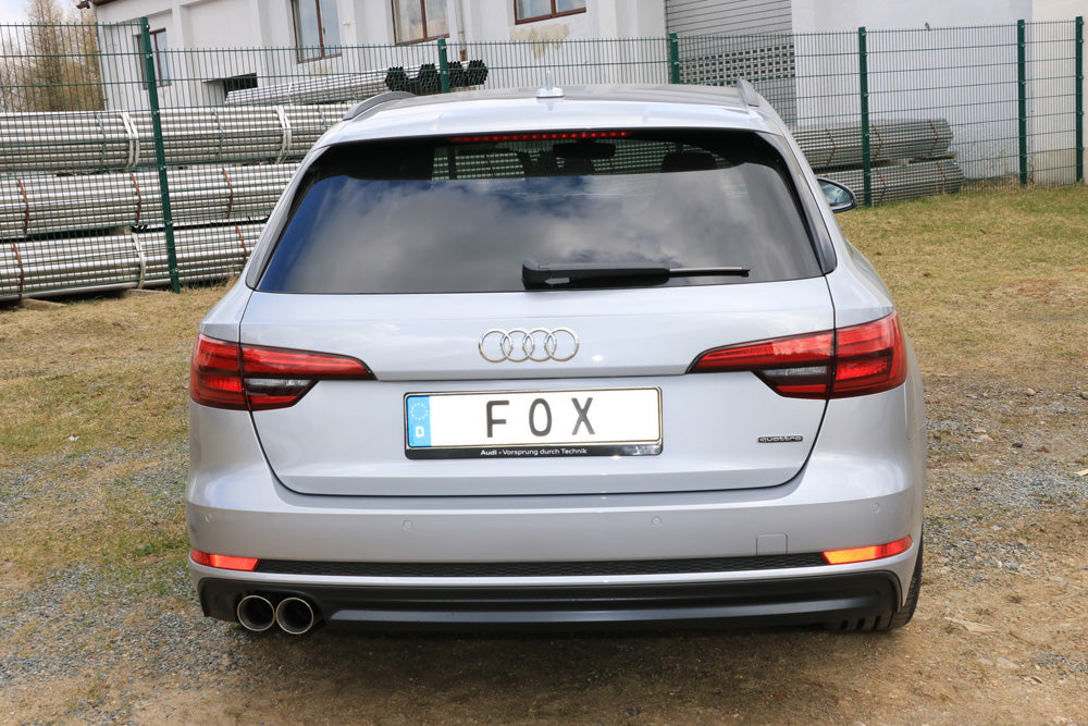 Fox passend fürAudi A4 B9 - 3,0l TDI - quattro Endschalldämpfer - 2x80 Typ 25