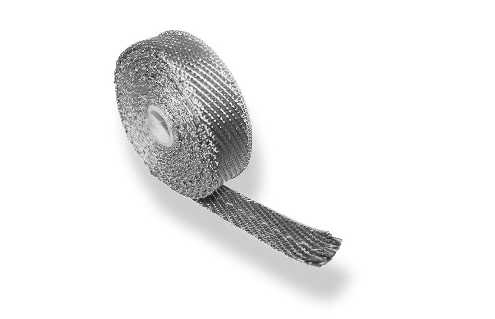 Fox Hitzeschutzband Titan 25mm breit aus Basaltfaser - Temperaturbelastbarkeit: Dauerhaft bis 1000°C, Kurzzeitig bis 1300°C