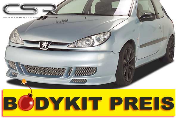 CSR Bodykit Tuning Spoiler Set für Peugeot 206 BK114