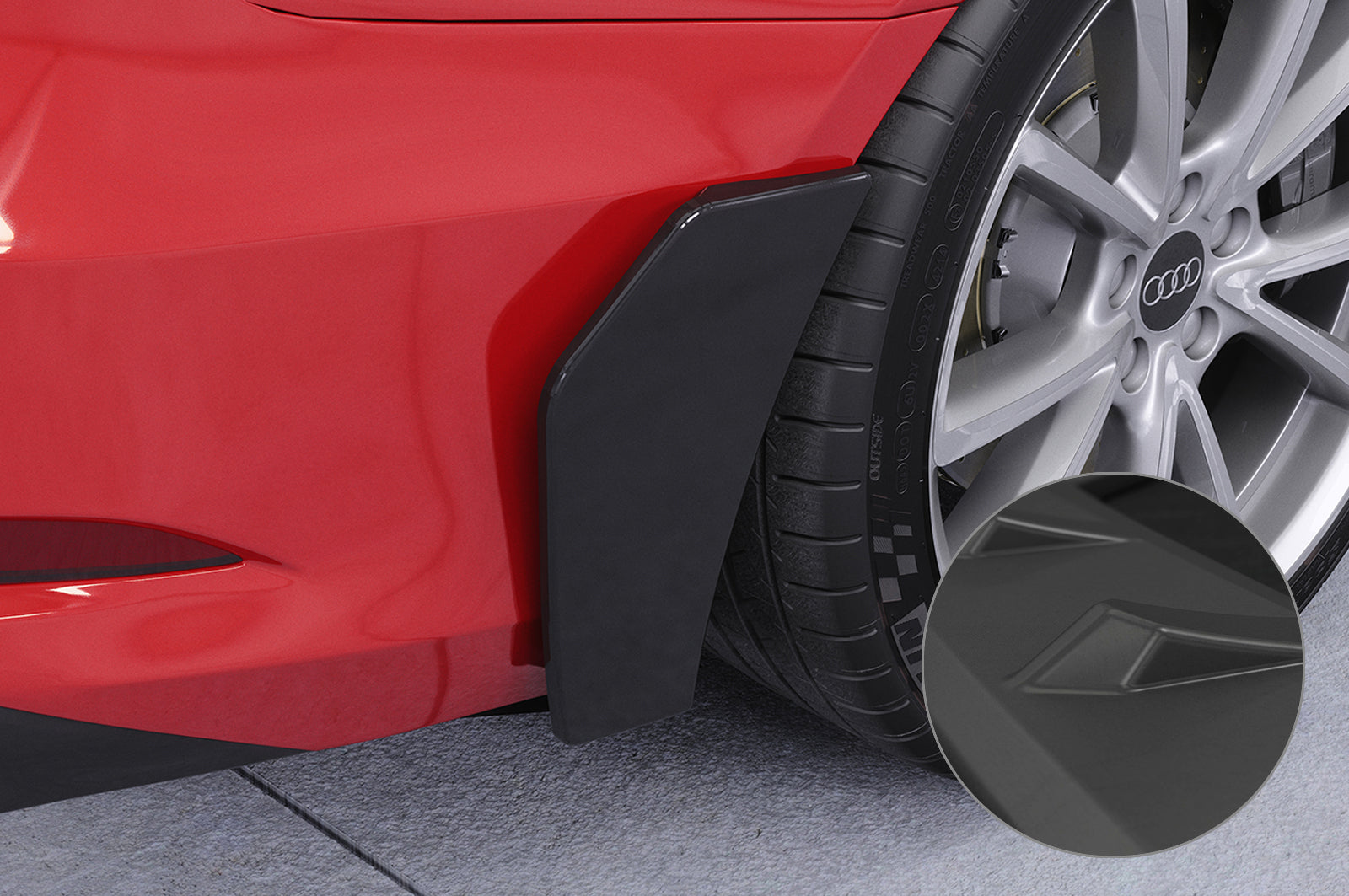 CSR Side Blades / Side Spats mit ABE für Audi A3 (8V) BL002-L Unlackiert roh (Lackierung erforderlich)