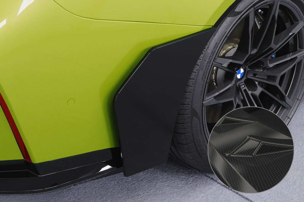 CSR Side Blades / Side Spats mit ABE für BMW M3 G81 BL008-C Carbon Look Hochglanz (keine Lackierung erforderlich)
