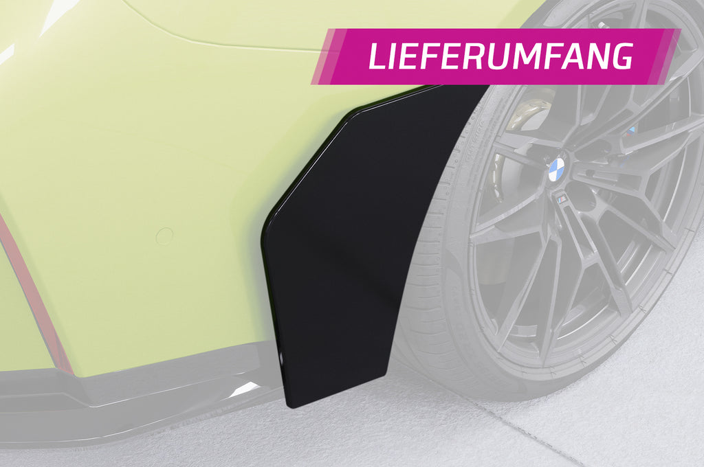 CSR Side Blades / Side Spats mit ABE für BMW M3 G81 BL008-C Carbon Look Hochglanz (keine Lackierung erforderlich)