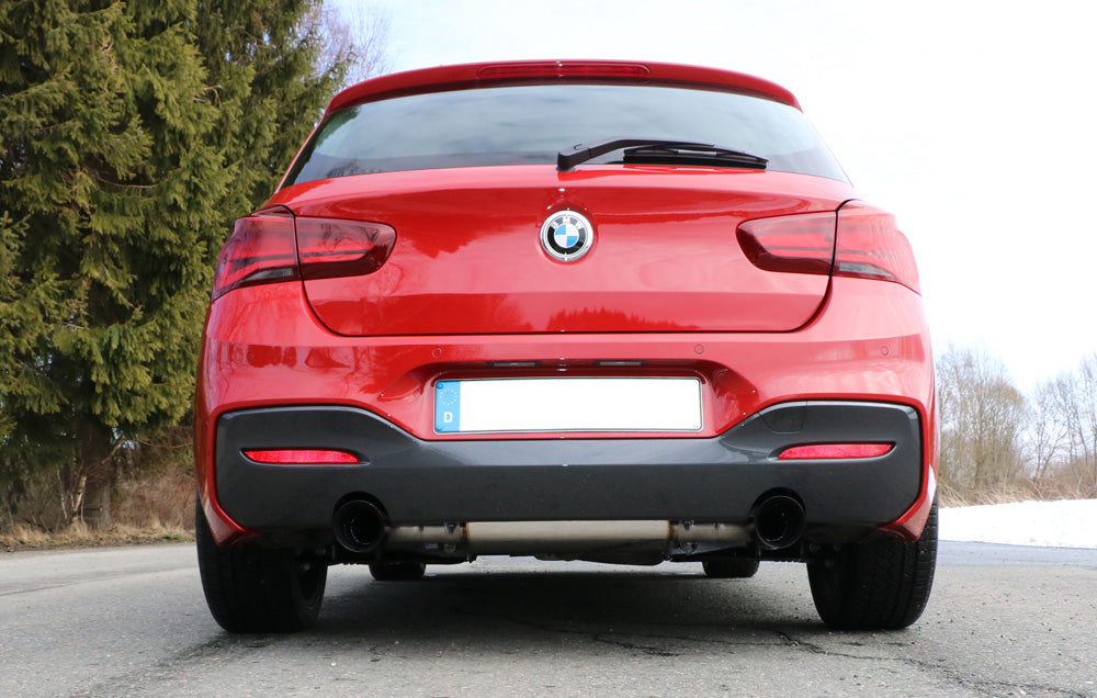 Fox passend fürBMW F20/F21 - M140i Endschalldämpfer quer Ausgang rechts/links - 1x100 Typ 25 rechts/links Schwarz