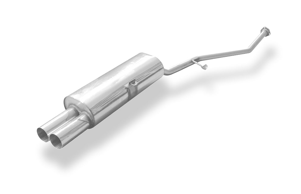 Fox passend fürBMW E30 316i/ 318i bis 9/87` Halbanlage ab Kat mit 3 Loch-Flansch - 2x76 Typ 10