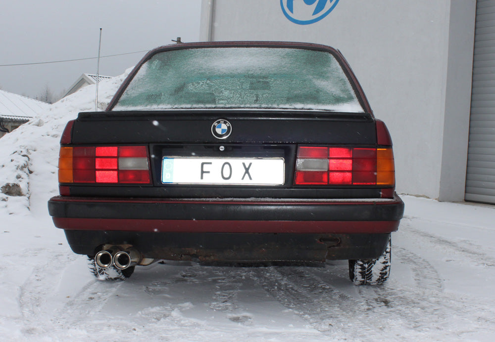 Fox passend fürBMW E30 320i/ 325i Facelift Endschalldämpfer - 2x76 Typ 13