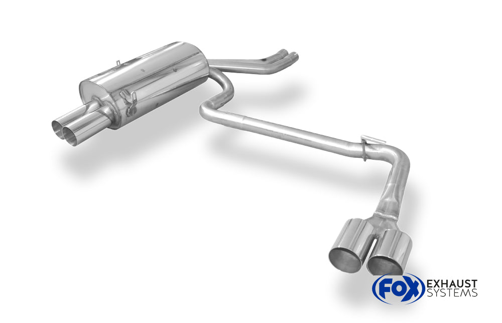 Fox passend fürBMW E46 320/ 323/ 325/ 328/ 330 Endschalldämpfer Ausgang rechts/links zweiflutig - 2x76 Typ 10 rechts/links