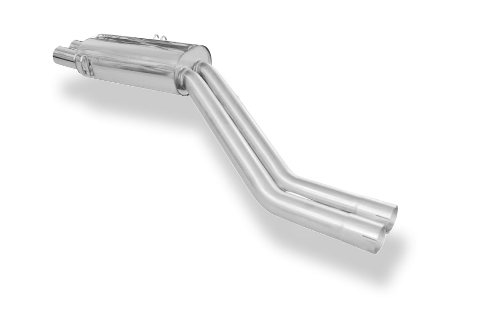 Fox passend fürBMW E32 730i/ 735i/ 740i/ 740iL/ 750i/ 750iL Endschalldämpfer Ø2x63,5mm inkl. Montagematerial - 2x76 Typ 10