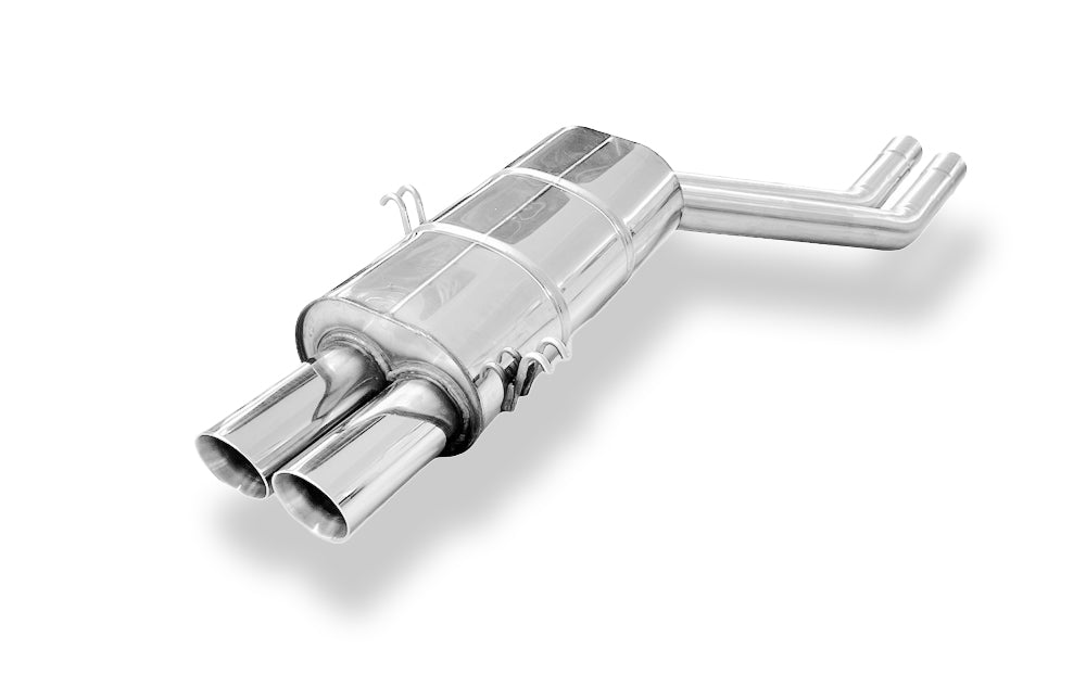 Fox passend für BMW E34 540i Endschalldämpfer Ø2x63,5mm - 2x76 Typ 25