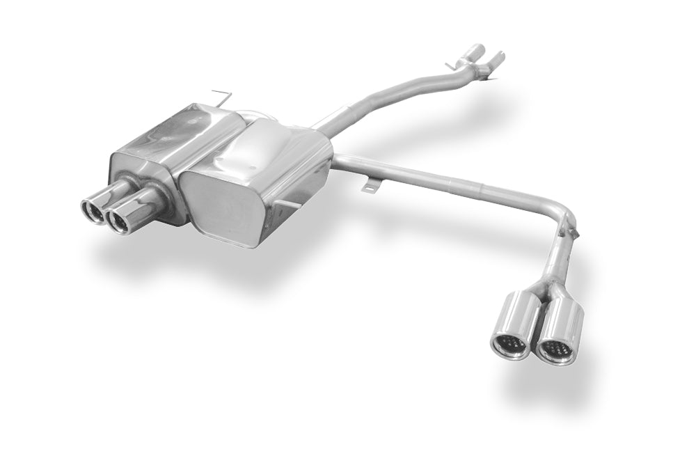 Fox passend fürBMW Z4 E85 Endschalldämpfer Ausgang rechts/links inkl. Y-Verbindungsrohr 2x50mm - 2x76 Typ 17 rechts/links
