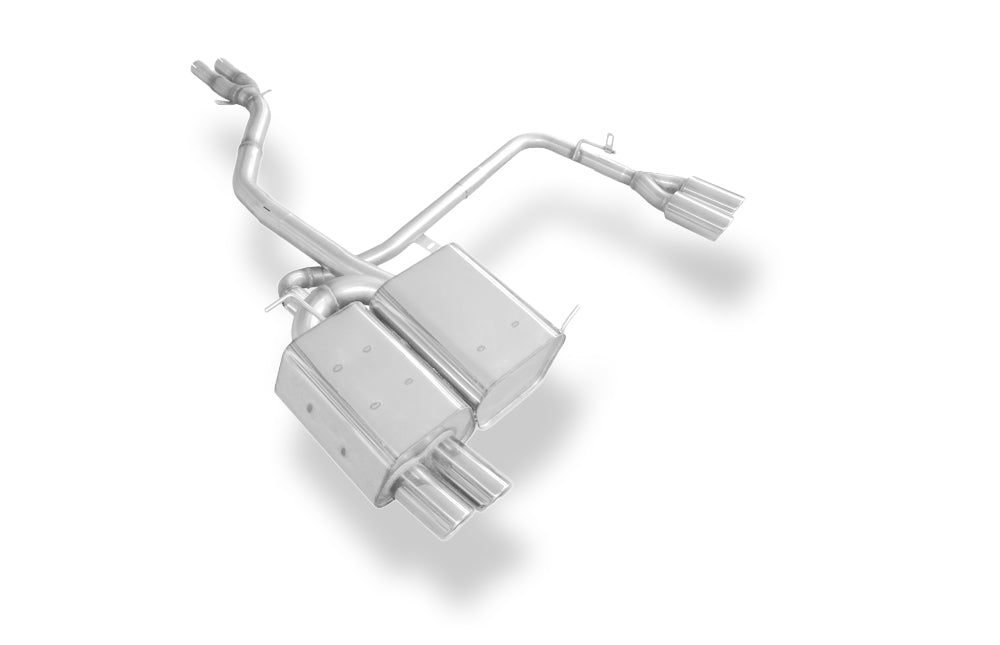 Fox passend für BMW Z4 E85 Endschalldämpfer Ausgang rechts/links inkl. Y-Verbindungsrohr 2x50mm - 2x76 Typ 17 rechts/links